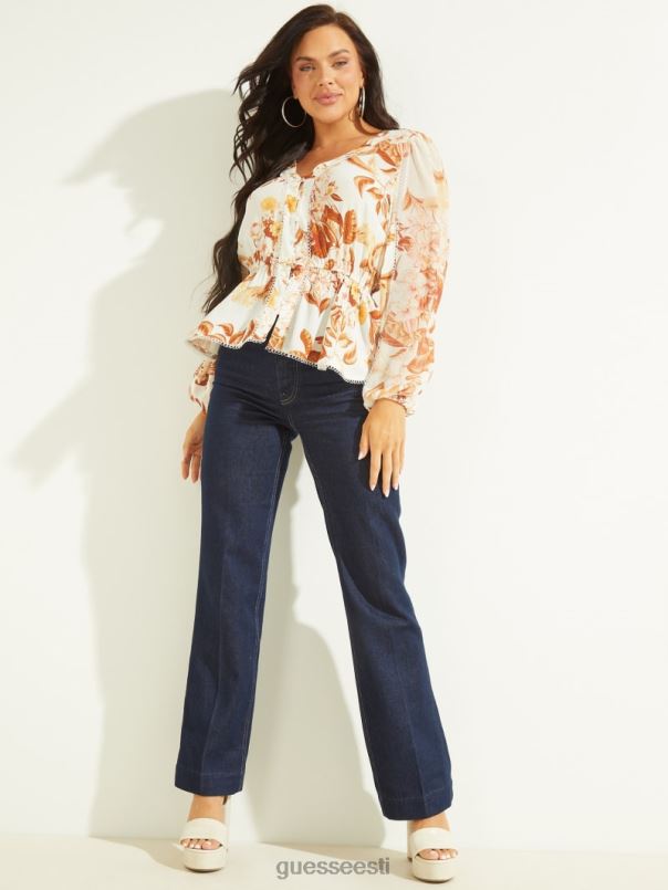 öko hera top metsa lilletrükk valge GUESS kehakate naised BB4BB1673