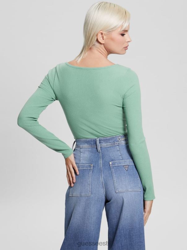 öko karlee pikkade varrukatega henley elutähtis roheline GUESS kehakate naised BB4BB1640