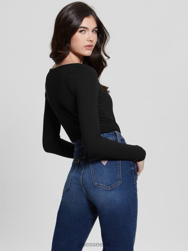 öko karlee pikkade varrukatega henley must GUESS kehakate naised BB4BB1517