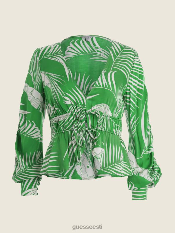 ökofaye top baja palmiprint roheline GUESS kehakate naised BB4BB1609