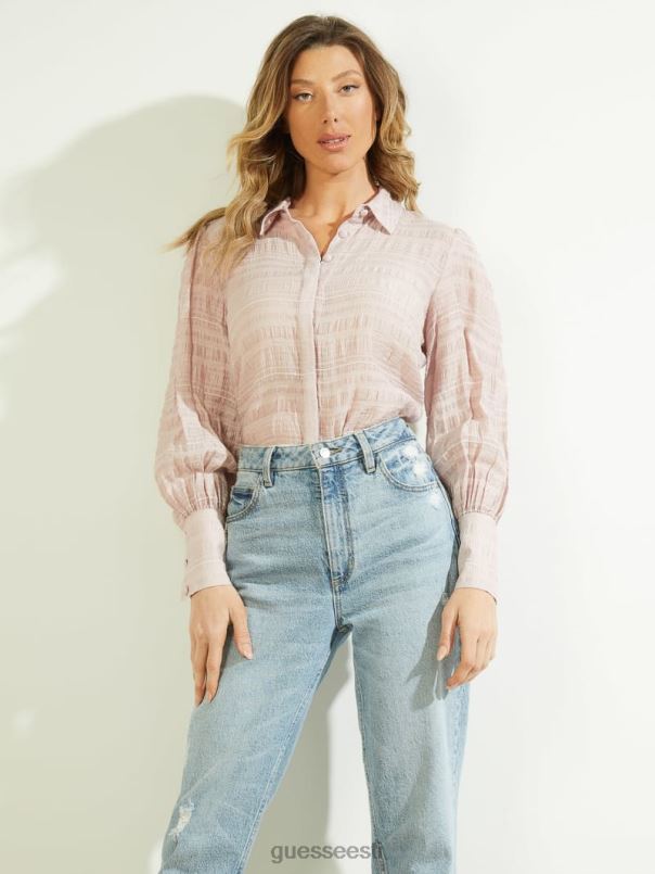 rav kortsus top telliskiviroos multi GUESS kehakate naised BB4BB1660