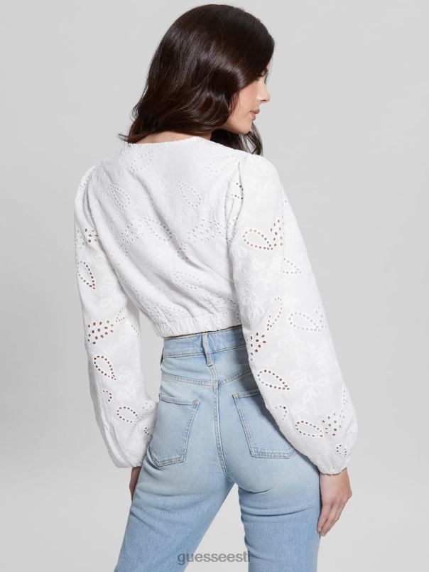 stella aasaga top puhas valge GUESS kehakate naised BB4BB988