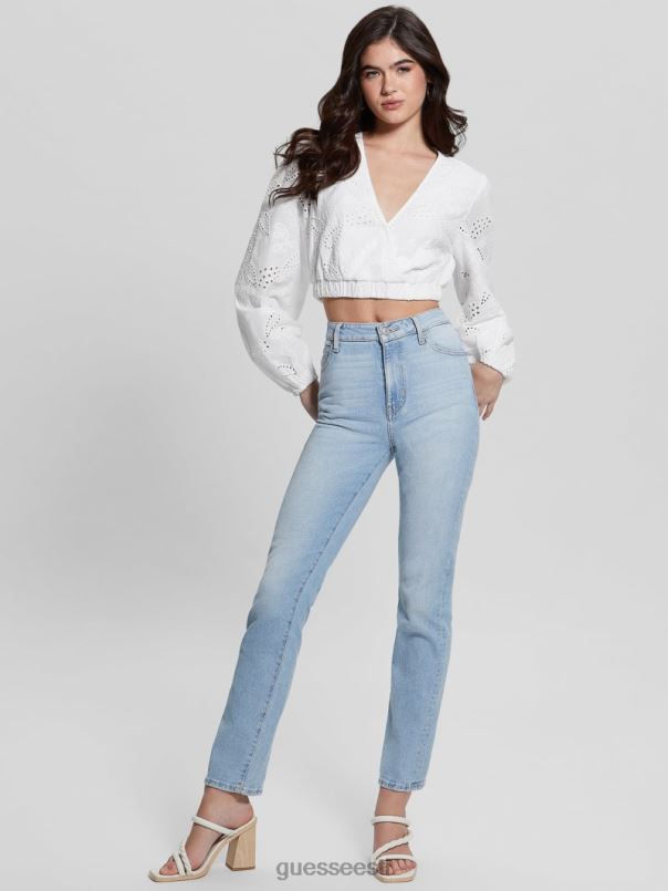 stella aasaga top puhas valge GUESS kehakate naised BB4BB988