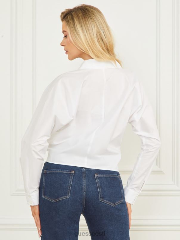 tiffany popliinist pluus blanc pur GUESS kehakate naised BB4BB1114