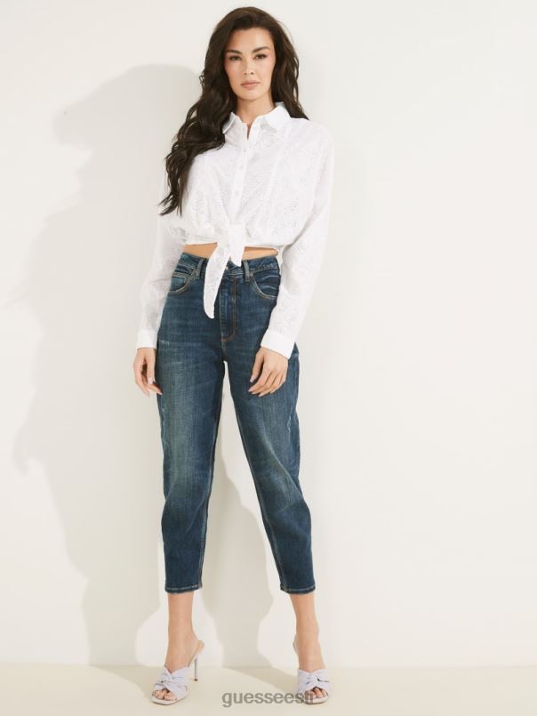 tina aasaga särk puhas valge GUESS kehakate naised BB4BB1484