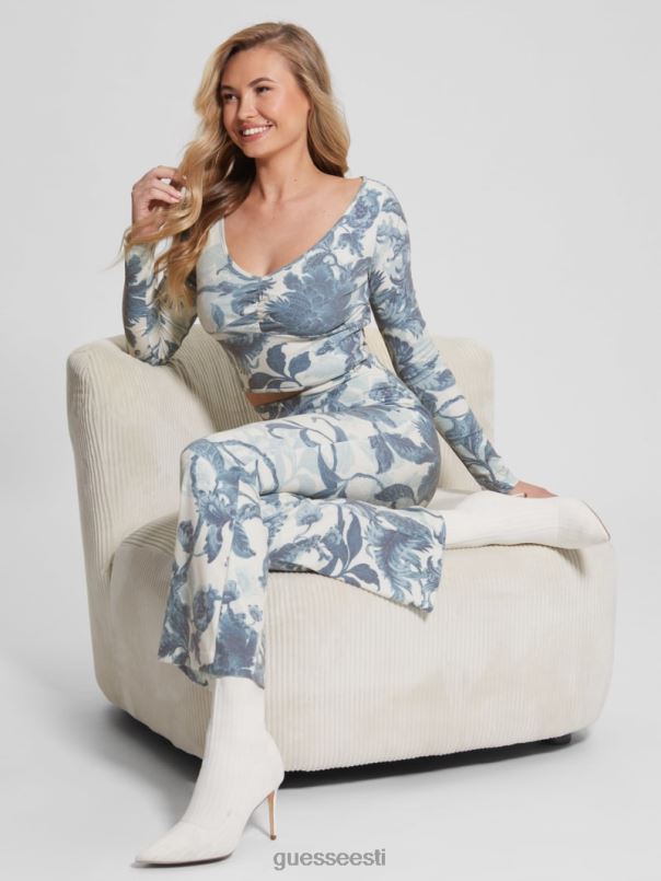 estefania lillelised laienevad püksid portselanist lilletrükk bl GUESS kehakate naised BB4BB2140