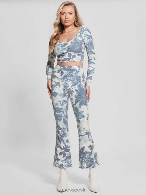 estefania lillelised laienevad püksid portselanist lilletrükk bl GUESS kehakate naised BB4BB2140