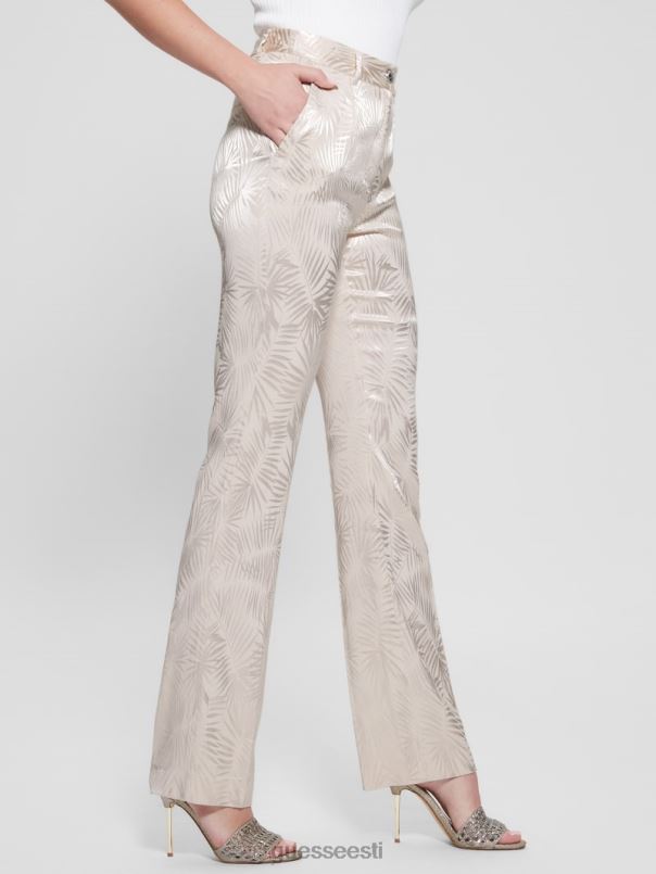 holly jacquard chino püksid pärlauster GUESS kehakate naised BB4BB2267