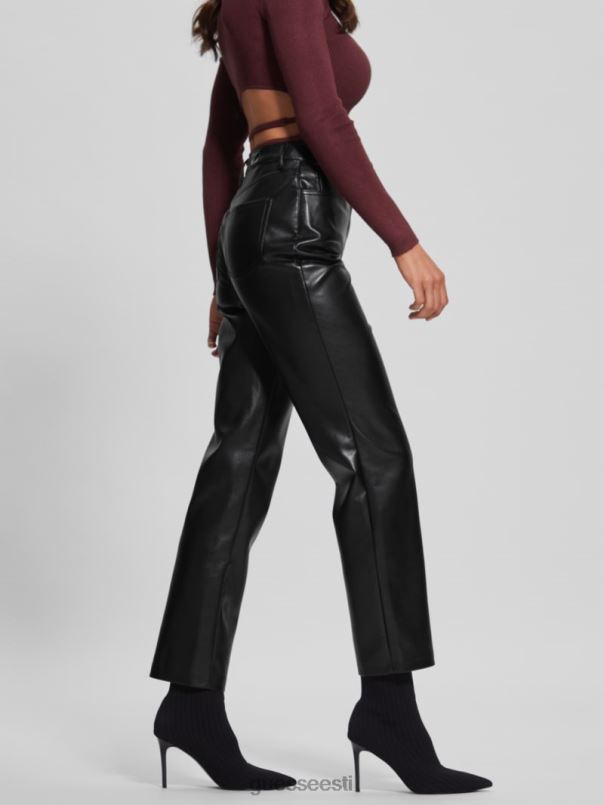 kelly kunstnahast sirged püksid must GUESS kehakate naised BB4BB2025