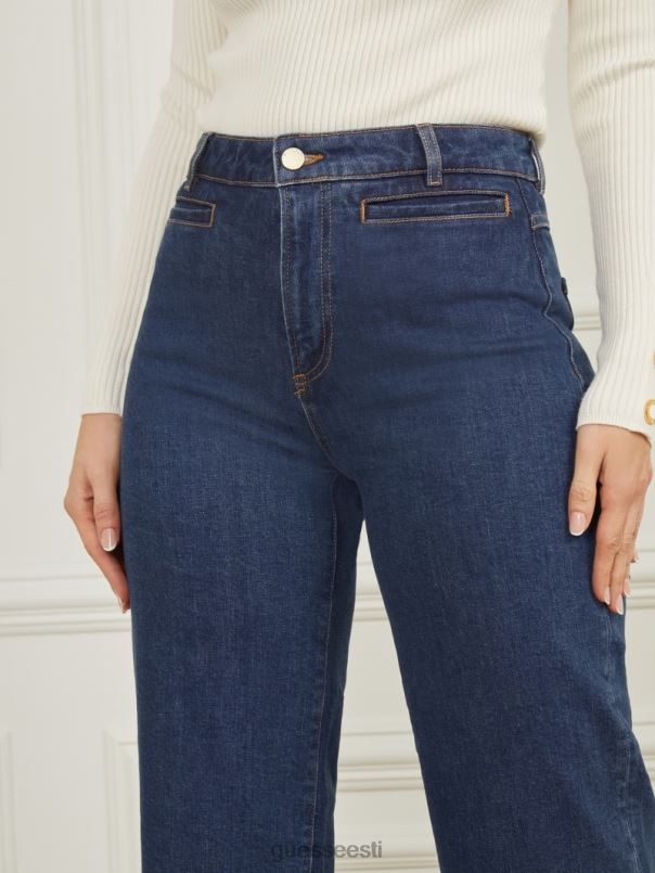 lüürilised laia säärega teksapüksid tumesinine teksapesu GUESS kehakate naised BB4BB68