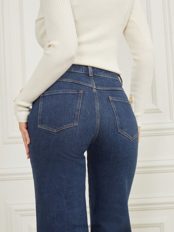 lüürilised laia säärega teksapüksid tumesinine teksapesu GUESS kehakate naised BB4BB68