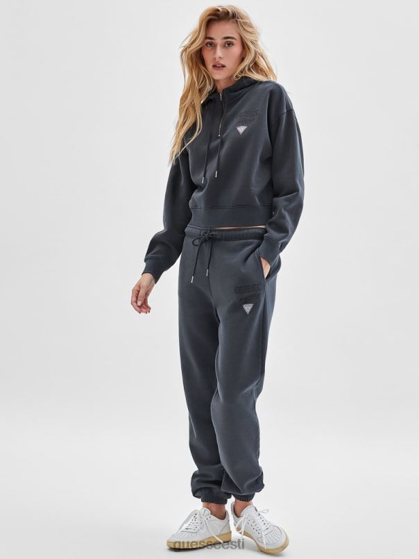 originaalsed klassikalise logoga dressipüksid väljapestud must multi GUESS kehakate naised BB4BB2480