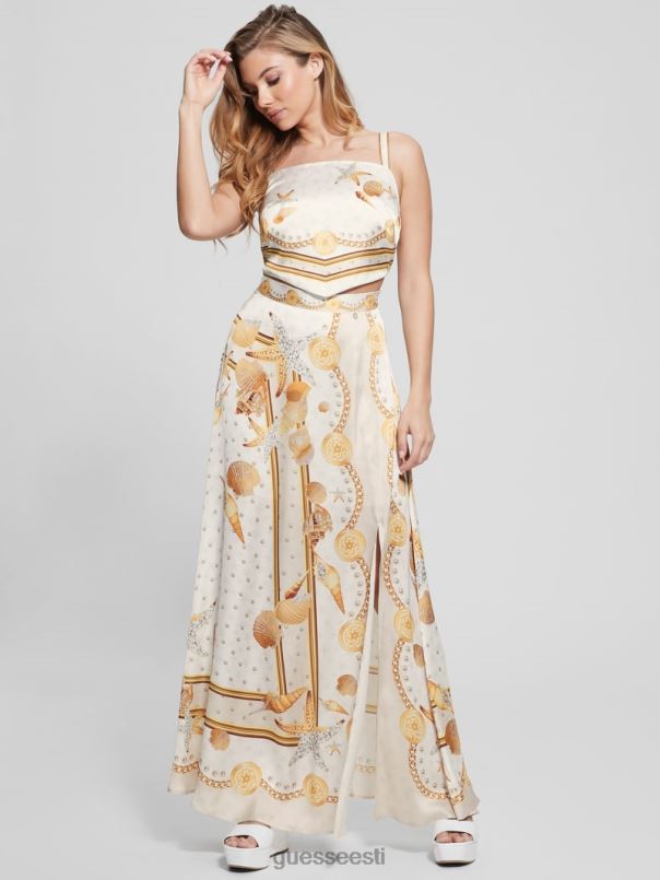 dora satiinist maxi seelik mitme kestaga trükk GUESS kehakate naised BB4BB2005