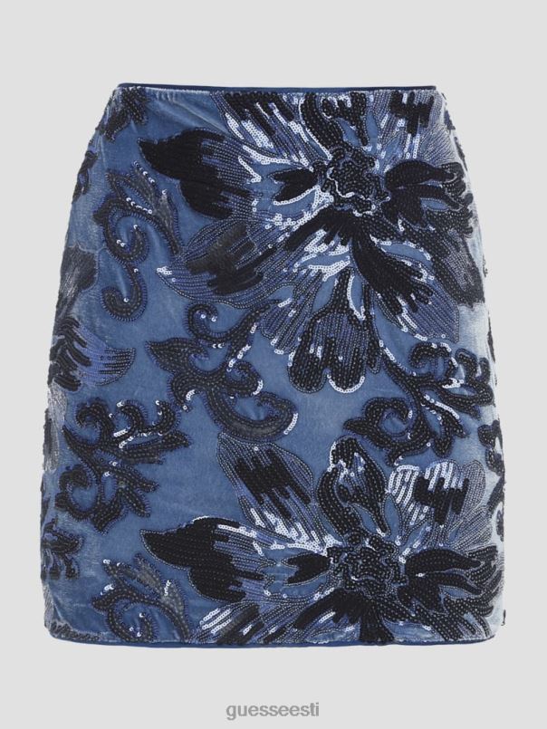 ernesta kaunistatud sametseelik lillesinised litrid GUESS kehakate naised BB4BB2342