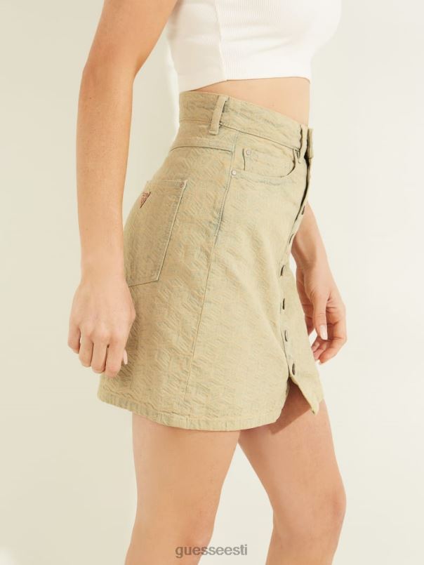 kuubik midi seelik värvi kuubik kollane GUESS kehakate naised BB4BB114