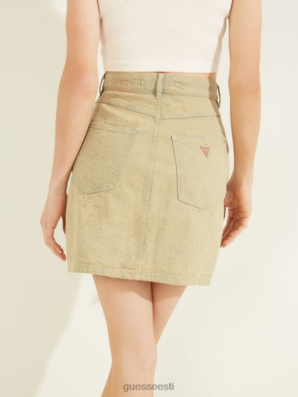 kuubik midi seelik värvi kuubik kollane GUESS kehakate naised BB4BB114