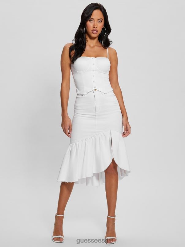 marinella denim-pliiatsiseelik liilia valge GUESS kehakate naised BB4BB43