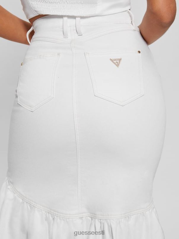 marinella denim-pliiatsiseelik liilia valge GUESS kehakate naised BB4BB43