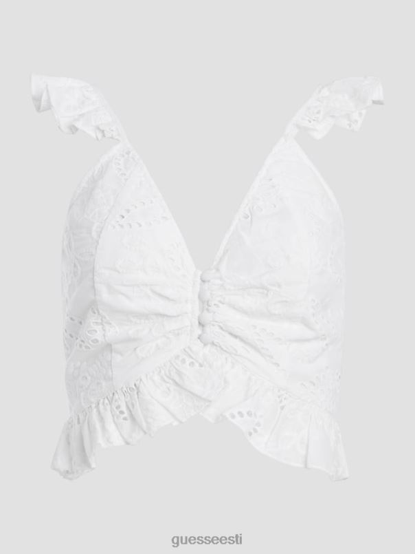 arielle aasaga top puhas valge GUESS kehakate naised BB4BB1086