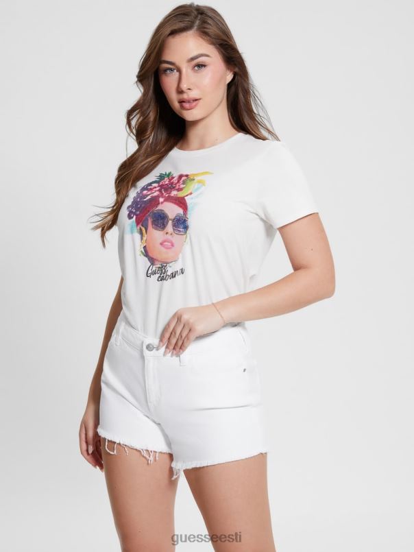 eco cabana easy tee kreemjas valge GUESS kehakate naised BB4BB1187