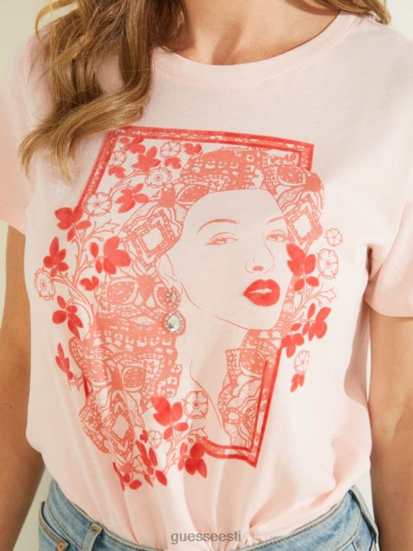 flokeeritud lilleline tee rahulik roosa GUESS kehakate naised BB4BB1710