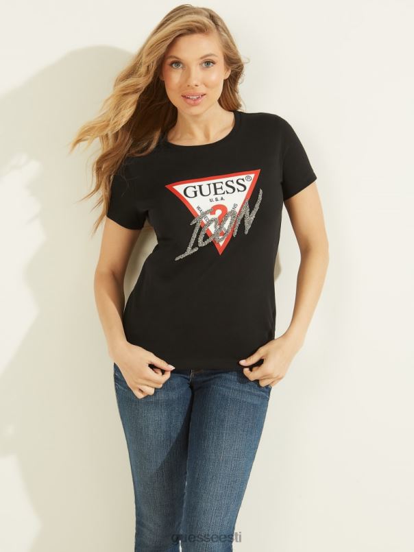 ikooniline tee must GUESS kehakate naised BB4BB1723