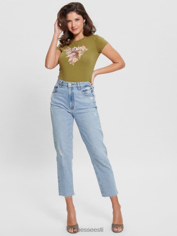 öko hibiski logoga tee jõesuu roheline GUESS kehakate naised BB4BB1677