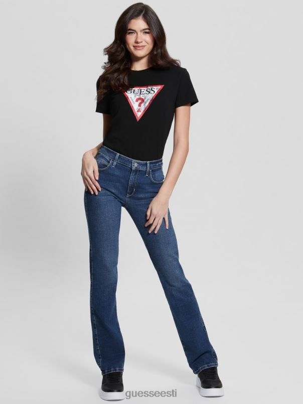 öko klassikaline logoga tee süsimust GUESS kehakate naised BB4BB1579