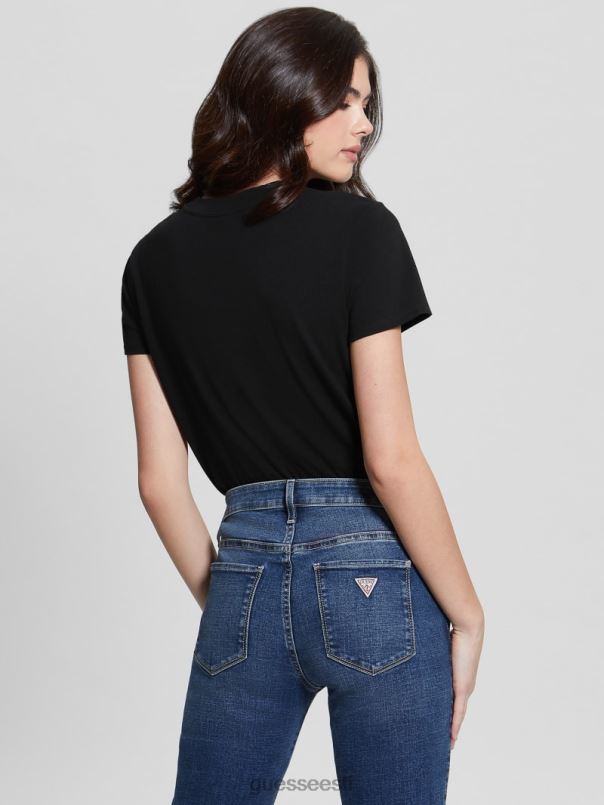 öko klassikaline logoga tee süsimust GUESS kehakate naised BB4BB1579