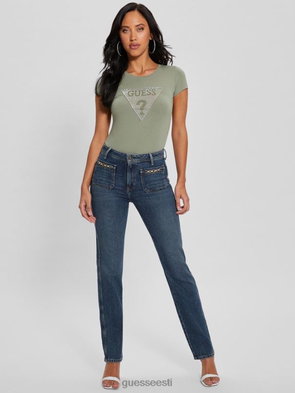 ökokristallkolmnurga logoga tee ookeani salvei GUESS kehakate naised BB4BB1014
