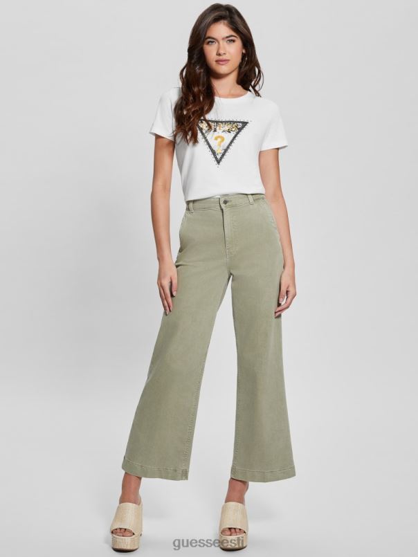 ökolooma kolmnurga tee kreemjas valge GUESS kehakate naised BB4BB1255