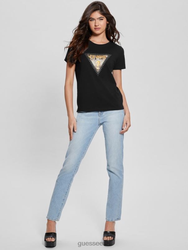 ökolooma kolmnurga tee must GUESS kehakate naised BB4BB1129