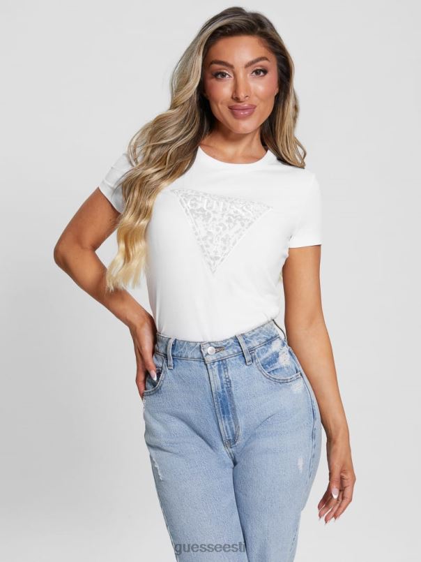 lidia logoga tee puhas valge GUESS kehakate naised BB4BB1235