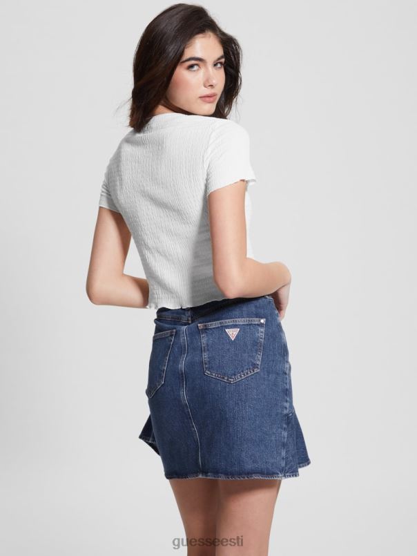 smocked beebi tee puhas valge GUESS kehakate naised BB4BB1169