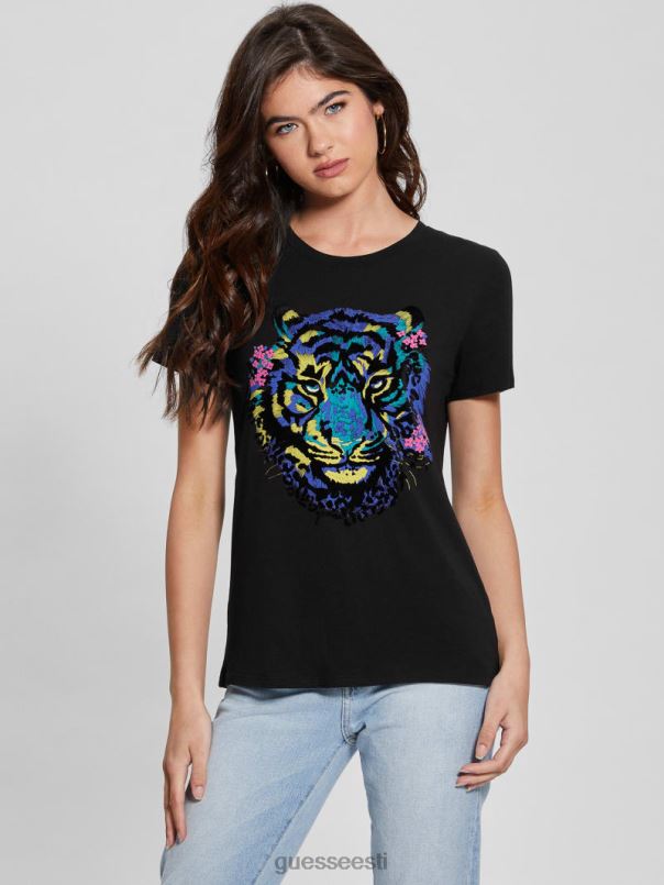 tiigri kivist tee must GUESS kehakate naised BB4BB1016