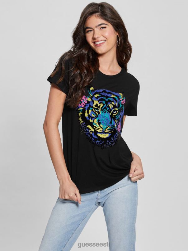 tiigri kivist tee must GUESS kehakate naised BB4BB1016