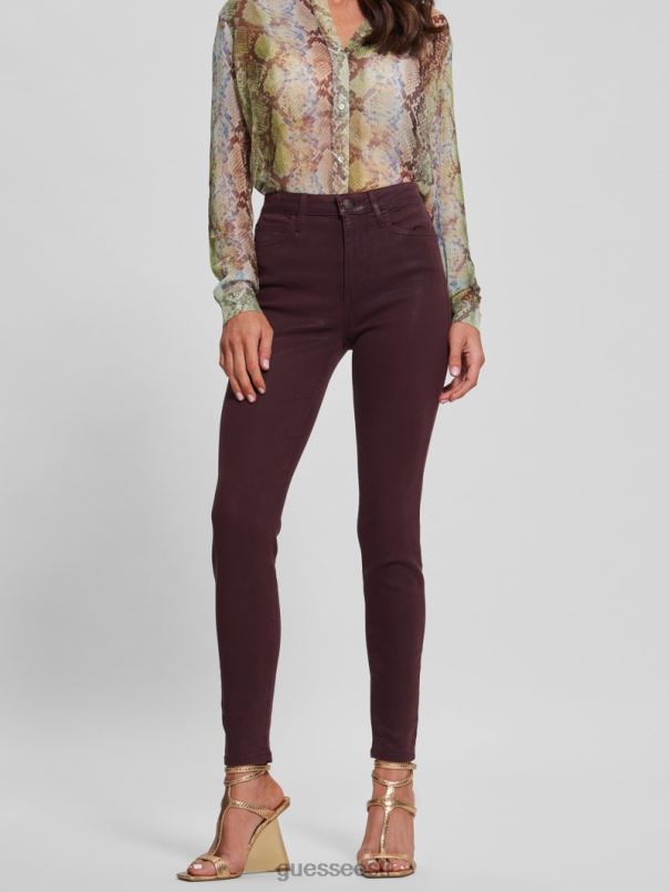 1981. aasta kattega kitsad teksad Burgundia tooni multi GUESS kehakate naised BB4BB258