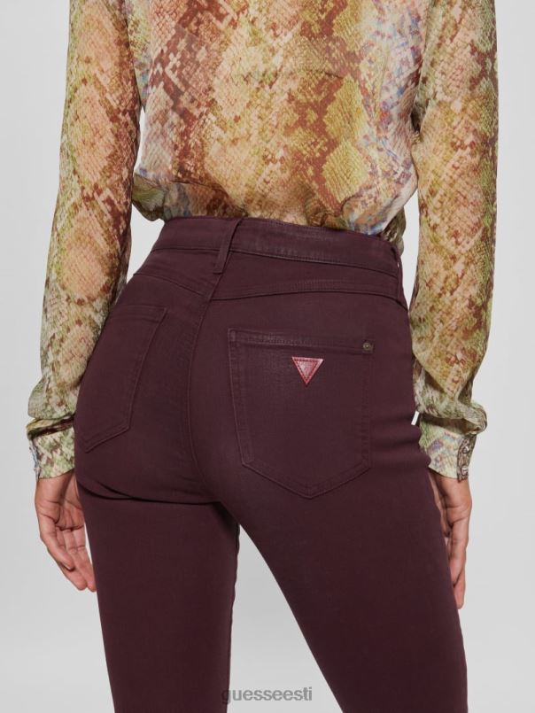 1981. aasta kattega kitsad teksad Burgundia tooni multi GUESS kehakate naised BB4BB258