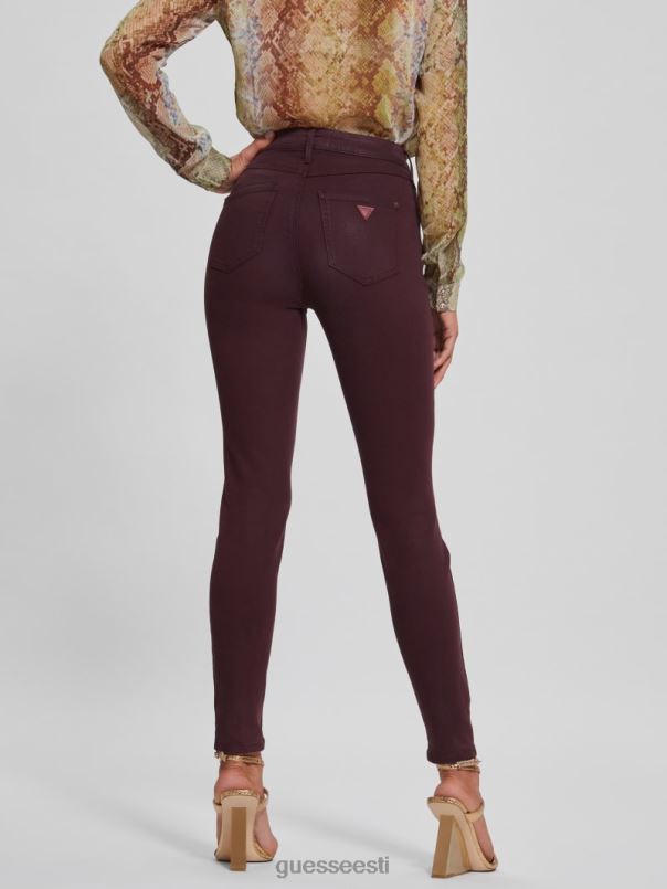 1981. aasta kattega kitsad teksad Burgundia tooni multi GUESS kehakate naised BB4BB258