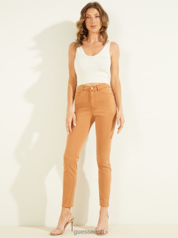 1981. aasta satiinist kitsad teksad põletatud ingver GUESS kehakate naised BB4BB280