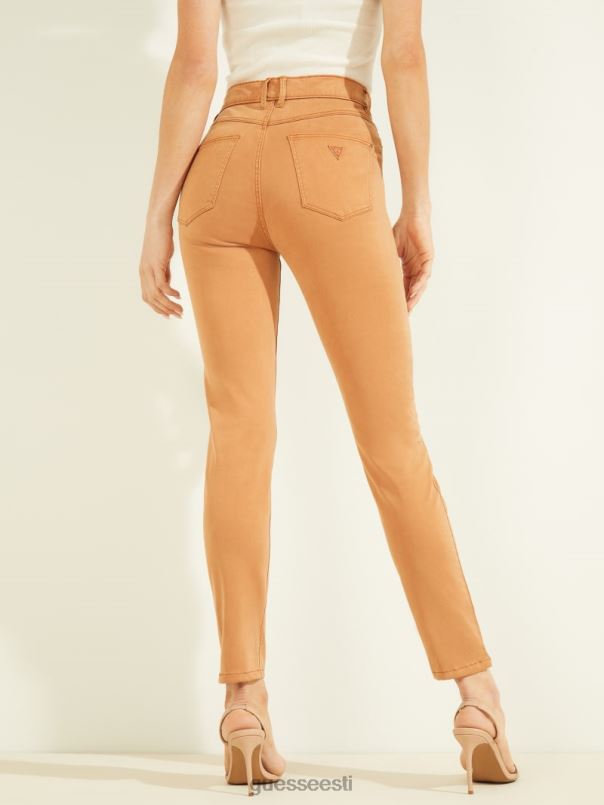 1981. aasta satiinist kitsad teksad põletatud ingver GUESS kehakate naised BB4BB280