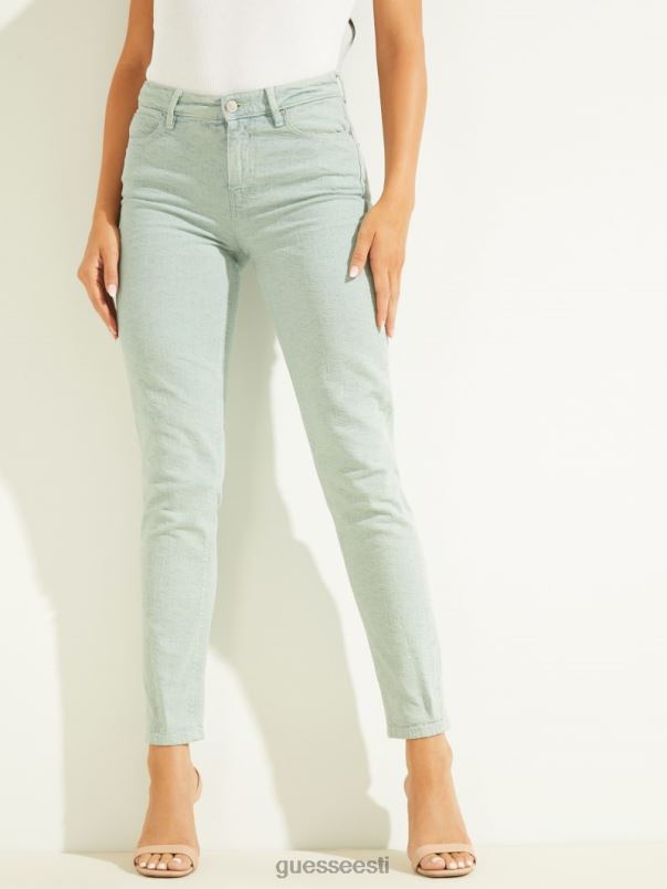 1981. aasta värvitud geo skinny teksad värvi kuubik aqua GUESS kehakate naised BB4BB252