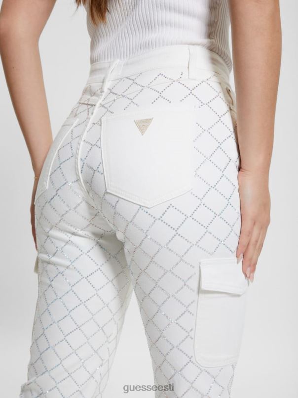 80ndate teemantteksadest cargo teksad bling valge GUESS kehakate naised BB4BB48