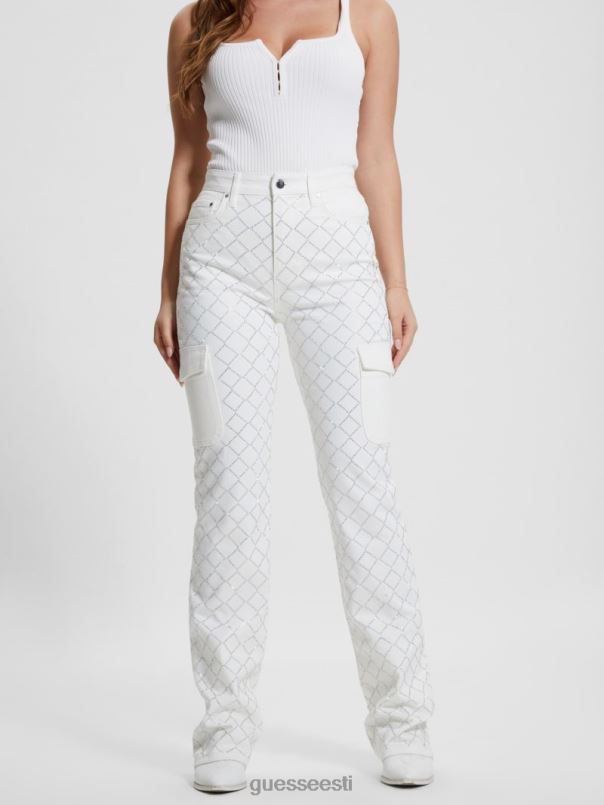 80ndate teemantteksadest cargo teksad bling valge GUESS kehakate naised BB4BB48