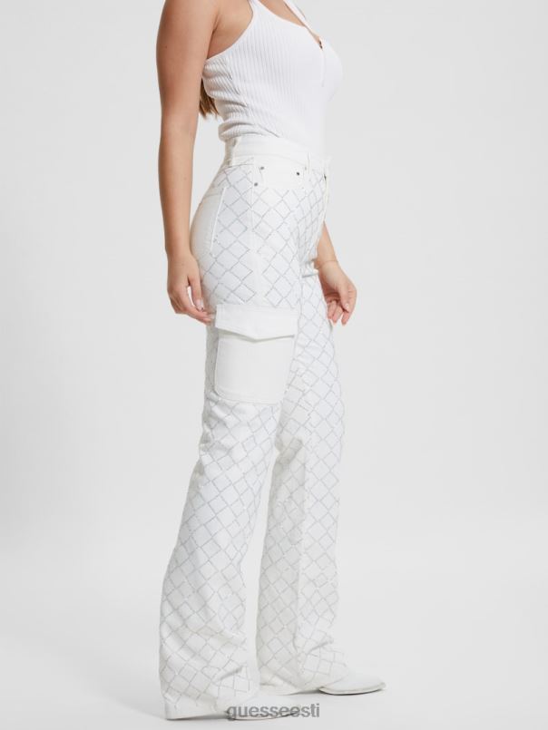 80ndate teemantteksadest cargo teksad bling valge GUESS kehakate naised BB4BB48