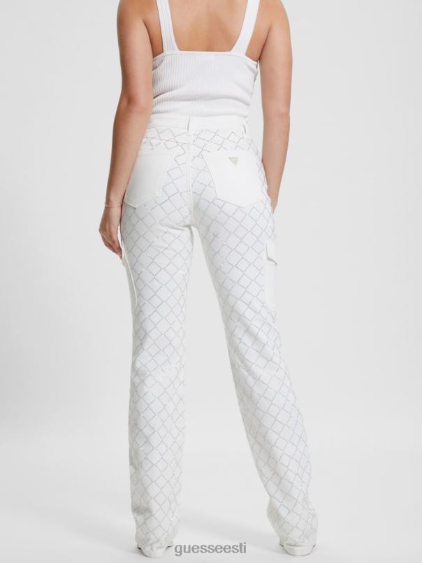 80ndate teemantteksadest cargo teksad bling valge GUESS kehakate naised BB4BB48