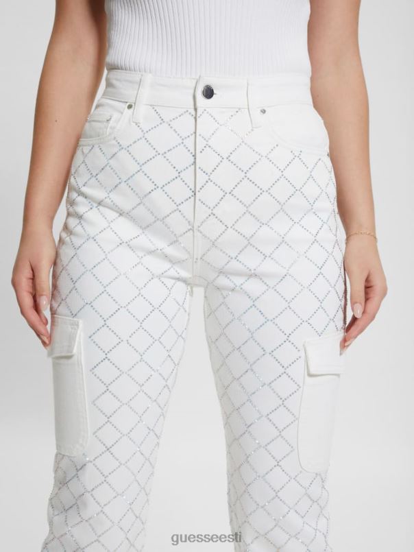 80ndate teemantteksadest cargo teksad bling valge GUESS kehakate naised BB4BB48