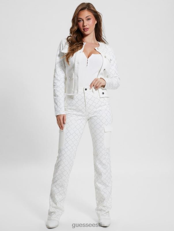80ndate teemantteksadest cargo teksad bling valge GUESS kehakate naised BB4BB48