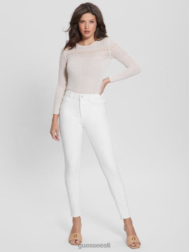 alfa kõrghoone kitsad teksad puhas valge GUESS kehakate naised BB4BB104