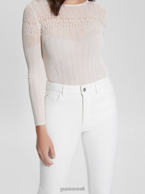 alfa kõrghoone kitsad teksad puhas valge GUESS kehakate naised BB4BB104